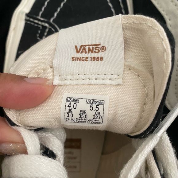 ✨NWT✨ Tapered Vans Eco Theory -sk8-Hi 🍃 Black + Oatmeal - Picture 6 of 6